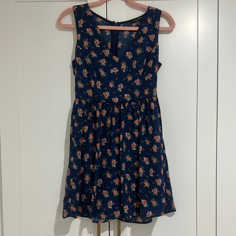 Floral Navy Mini Dress